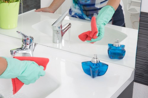 Employees following a health and safety policy during daily operations