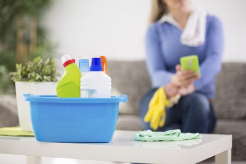 Blotting a fresh pet stain with paper towels