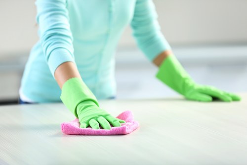 Clean rug improving indoor air quality in a home